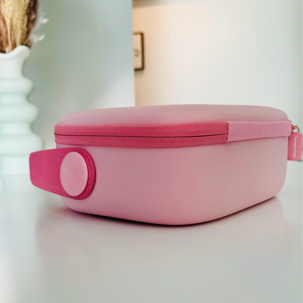 Косметичка Fungoofun силіконова б'юті-чемодан для косметики та аксесуарів, сумочка з ручкою на блискавці, рожева Кам'янець-Подільський - фото 4