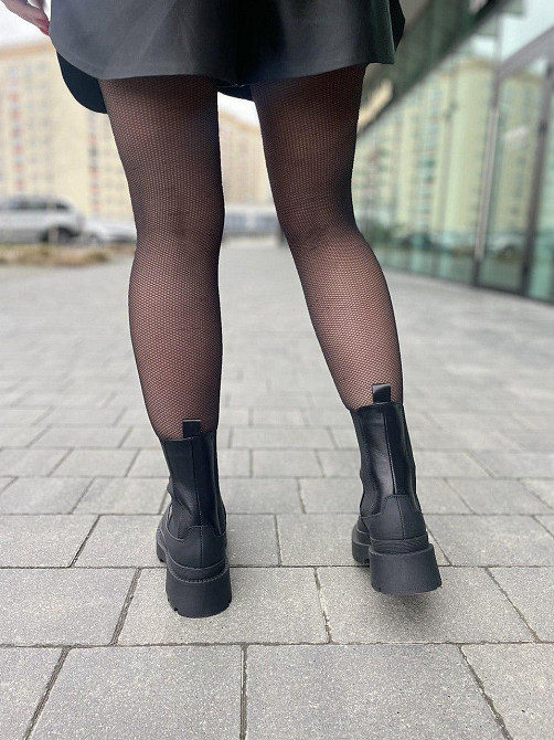 Nikos Жіночі черевики Niko's чорні натуральна шкіра з хутром висота 20 см (2101/181) Коломыя - изображение 8