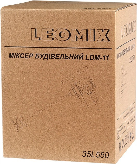 Дриль-міксер Leomix LDM-11 1100 Вт, 60–600 об/хв, М14, з вінчиком 130 мм Київ - фото 5