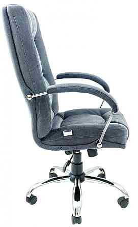 Офісне Крісло Керівника Richman Alberto Misti Dark Grey Хром М2 AnyFix Темно-Сірий Київ