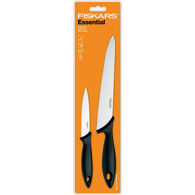 Набір Кухонний Ножів 2 предмети Fiskars "Essential" (1023783) Неіржавка сталь Нововолинськ - фото 2