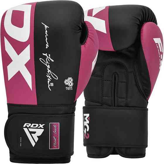 Боксерські рукавиці RDX REX F4 PINK/BLACK-10 унцій (капа в комплекті) Кам'янське