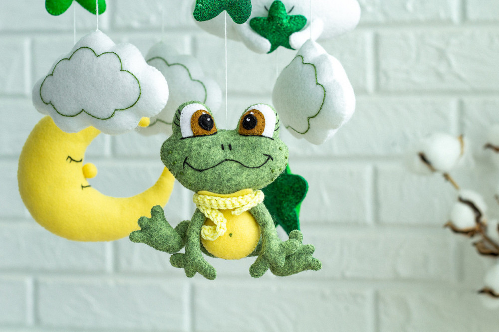 Мобіль на ліжечко для немовлят WoollyFox " Жабеня" Київ - фото 8