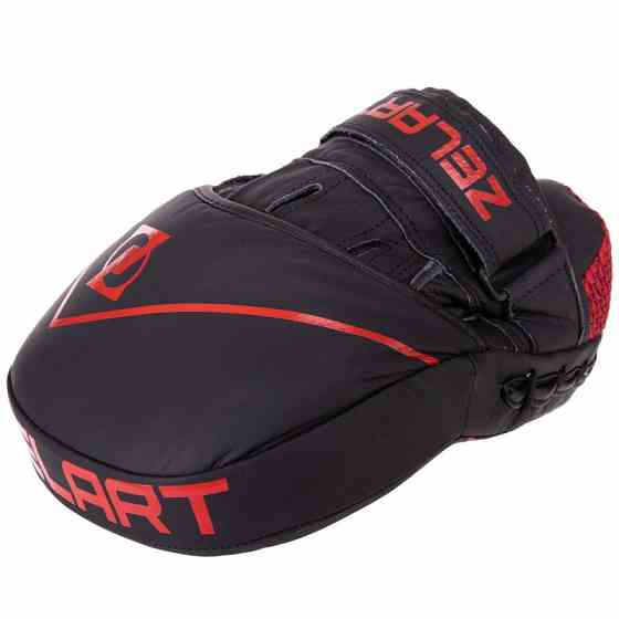 Лапа вигнута для боксу та єдиноборств Zelart VL-3148 25x18x5 см чорний-червоний Київ