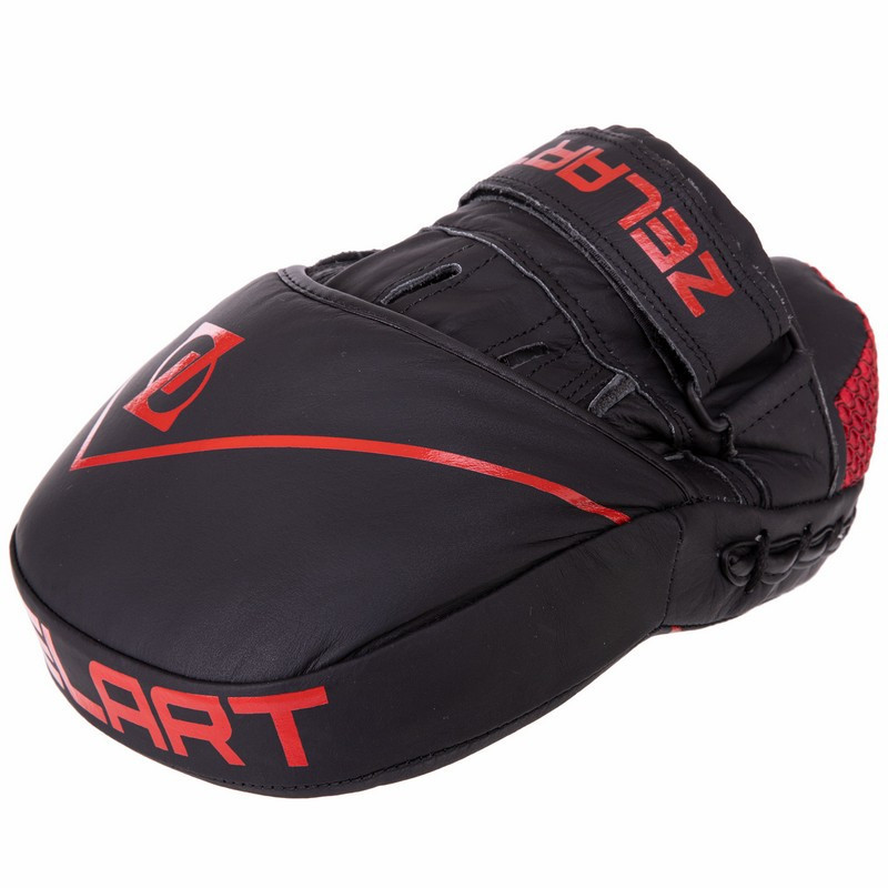 Лапа вигнута для боксу та єдиноборств Zelart VL-3148 25x18x5 см чорний-червоний Київ - фото 5