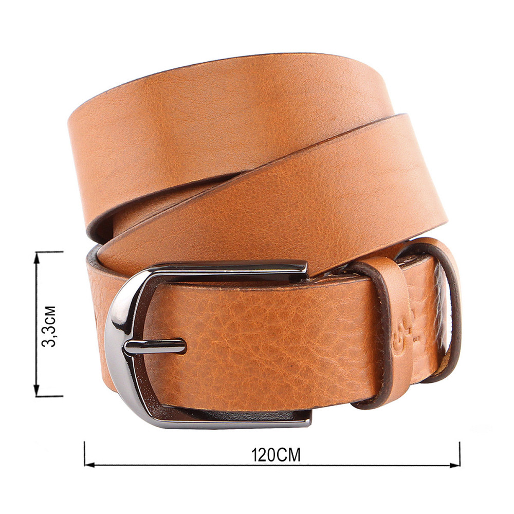 Ремінь чоловічий Італії GRANDE PELLE 00244 Рудий Київ - фото 3