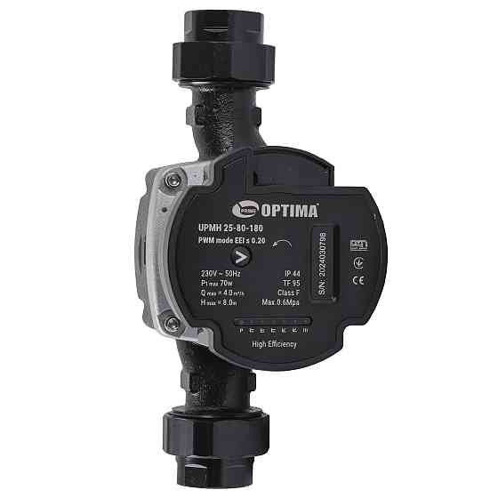 Насос циркуляционный энергосберегающий Optima PRIME UPMH 25-80AUTO 180мм + гайки (000027873) Киев