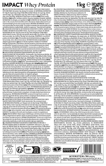 Сироватковий протеїн Impact Whey Protein 1000 g (Vanilla) Луцьк - фото 1
