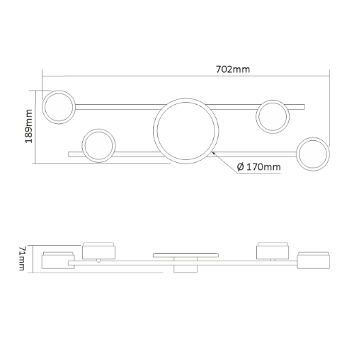 LED Світильник під лампу 4*GX53 накладний з підсвічуванням білий VL-SPF21B-WB Videx Житомир