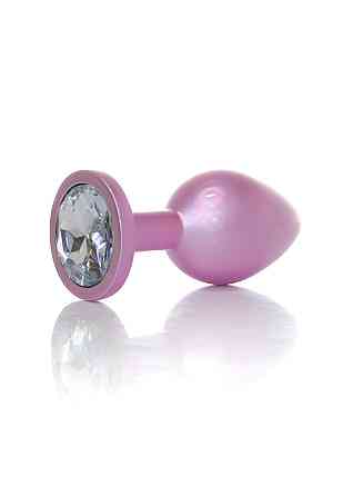 Анальная металлическая пробка Plug-Jewellery Pearl Pink PLUG- Clear M Sex Aura Киев