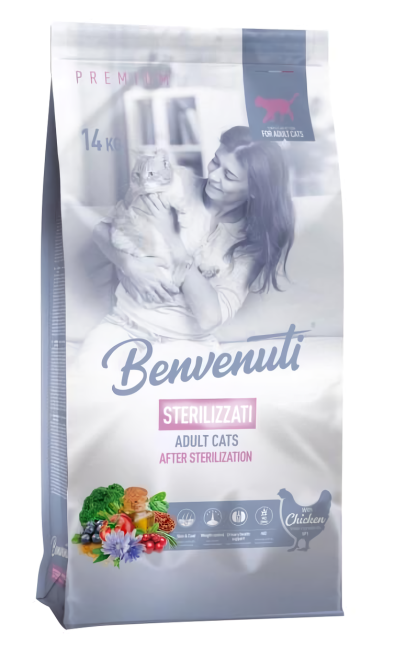 Корм для стерелизованных кошек Бенвенути Benvenuti Sterilizzati 14 кг Винница - изображение 1
