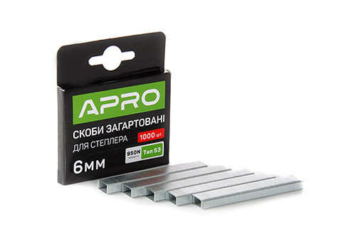 Скоби загартовані 6х11.3х0.7мм 1000 шт. APRO Рівне - фото 1