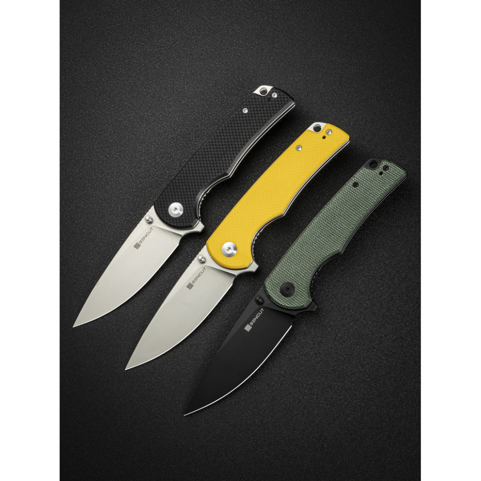 Ніж складаний туристичний Sencut Praktisk, (9.1 см) 9Cr18MoV / Micarta темно-зелений Київ - фото 17