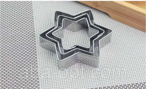 Набір вирубок з нержавіючої сталі Зірка (3 шт) Одеса - фото 1