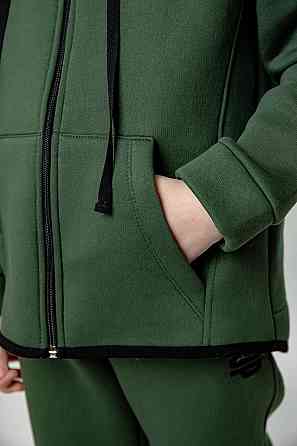 Спортивный костюм,  для мальчика, 100% хлопок, начес, трехнитка  хаки, топ Крохатушка одяг Киев