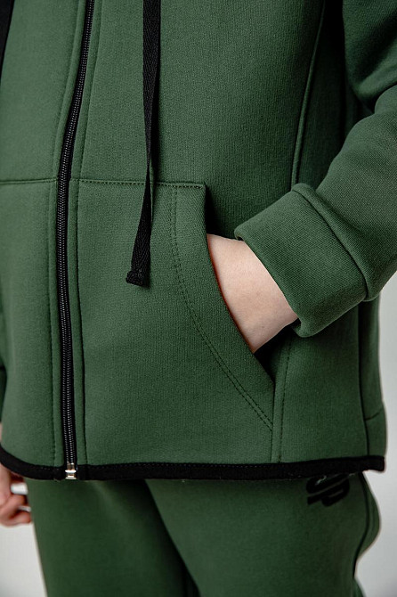 Спортивний костюм, для хлопчика, хаки, 100% бавовна, начіс, тринитка топ Крохатушка одяг Київ - фото 3