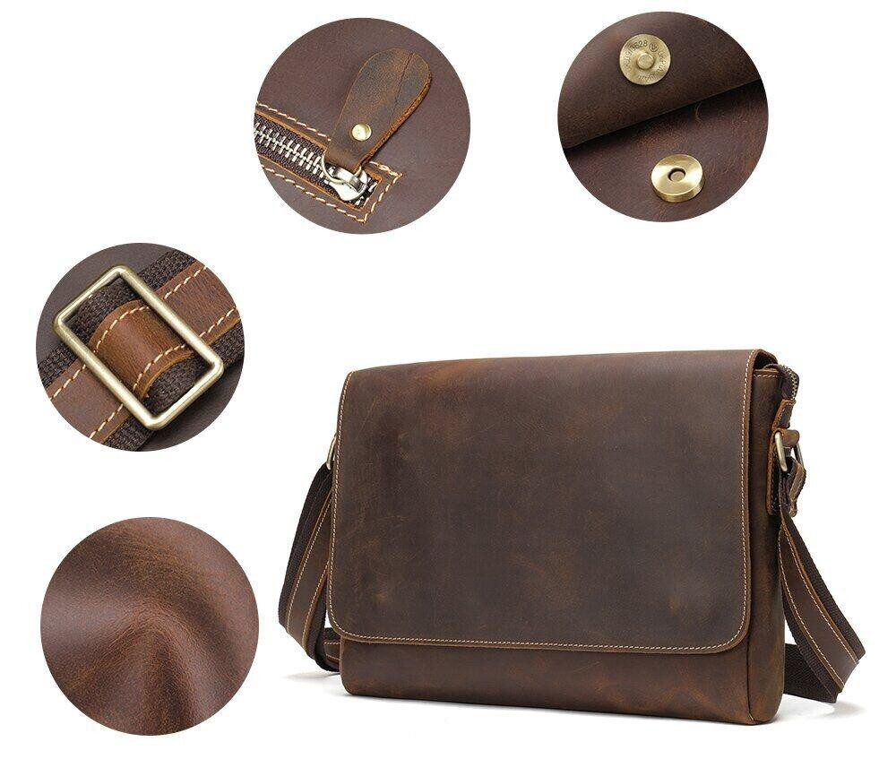 Сумка чоловіча crazy horse Vintage 14780 Коричнева Київ - фото 8