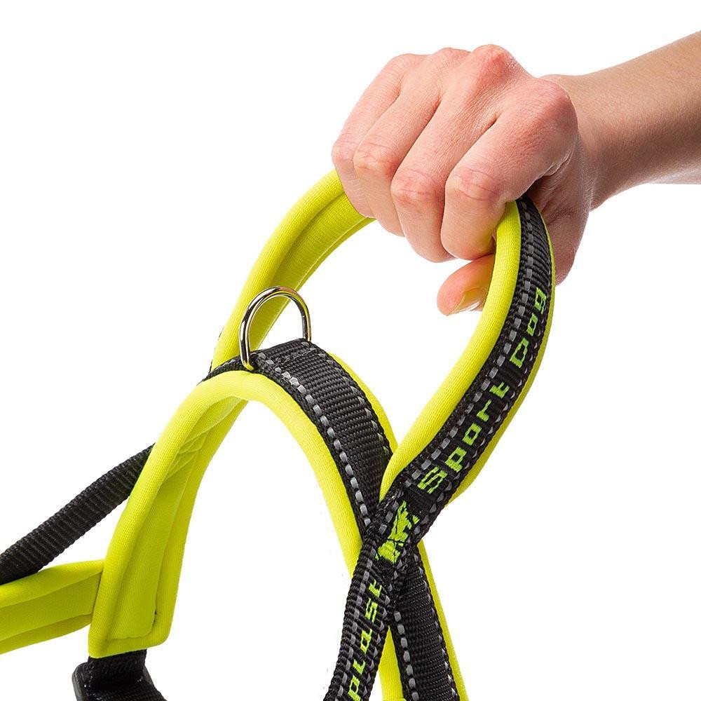 Нейлонова шлейка світловідражаюча норвезького типу для собак Ferplast Sport Dog P (Ферпласт Спорт Дог П) A: 48 см - B: 58 int 71 см - S, Жовтий Запоріжжя - фото 2
