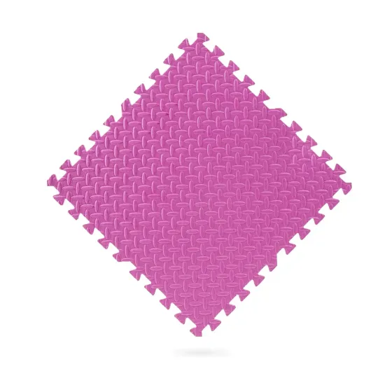 Мат-пазл товщиною 1 см розмір 60х60см 1 частина EVA рожевий Спортивні мати Київ