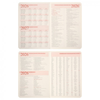 Тижневик Leo planner А5 датований 2026 "Chiara", твердий, рожевий, 368 сторінок (252686) Вінниця - фото 12