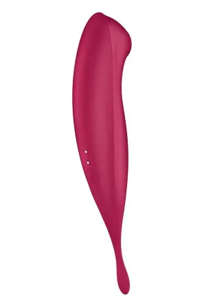 Смарт-вибратор для клитора с вакуумной стимуляцией Satisfyer Twirling Pro+ dark red Львов