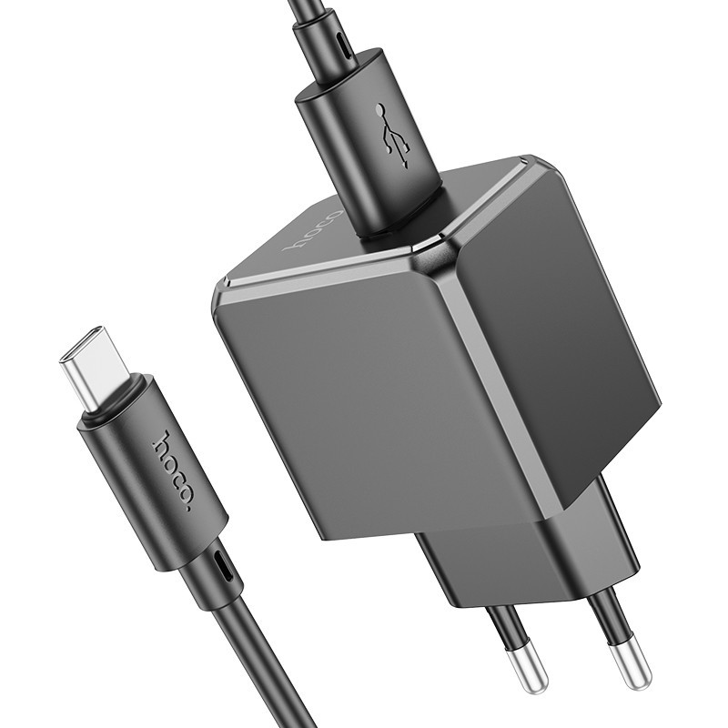 Сетевое зарядное устройство с кабелем HOCO CS11A Ocean single port charger set(Type-C) Black Одесса - изображение 3