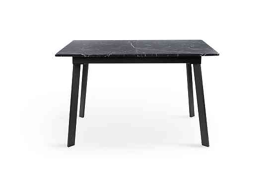 Стіл Етна 120(+40)*75 чорний метал/мрамор чорн Киев