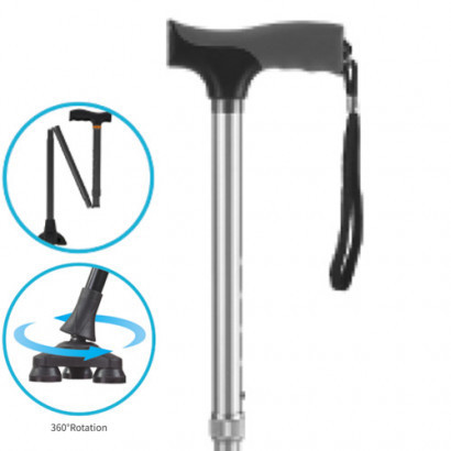 Складная алюминиевая трость с вращающимся наконечником OSD-BL530204 Днепр - изображение 2