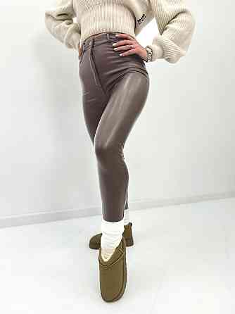 Утепленные женские кожаные штаны мех Dario 48, Мокко Киев