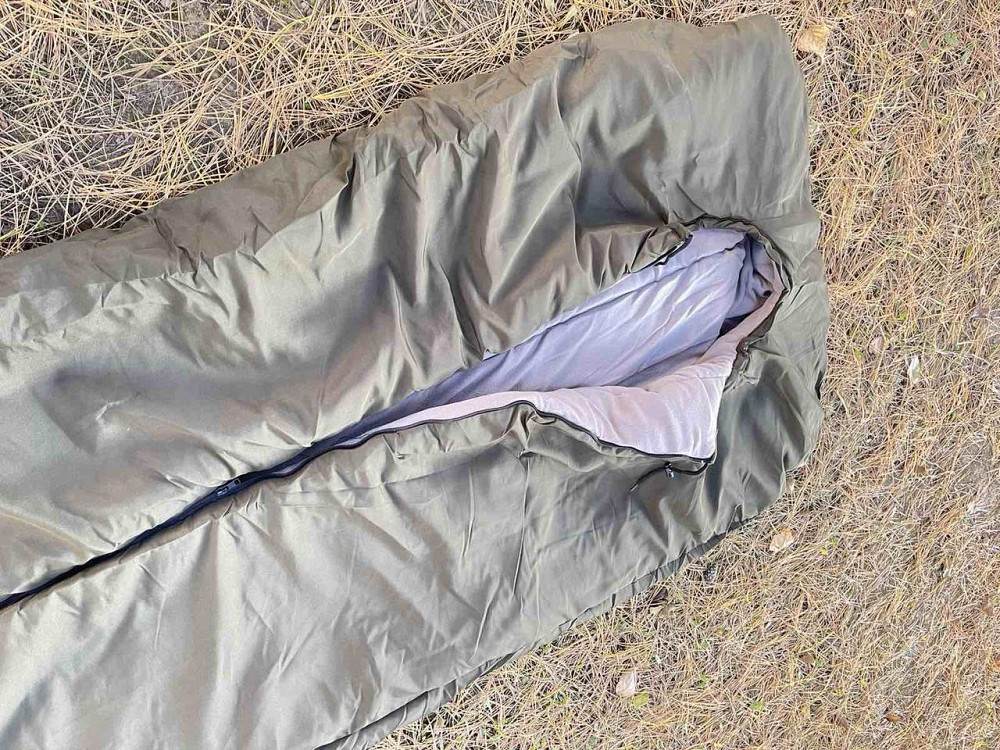 Зимний спальный мешок на флисе до -35С (Оливковый) Винница - изображение 7