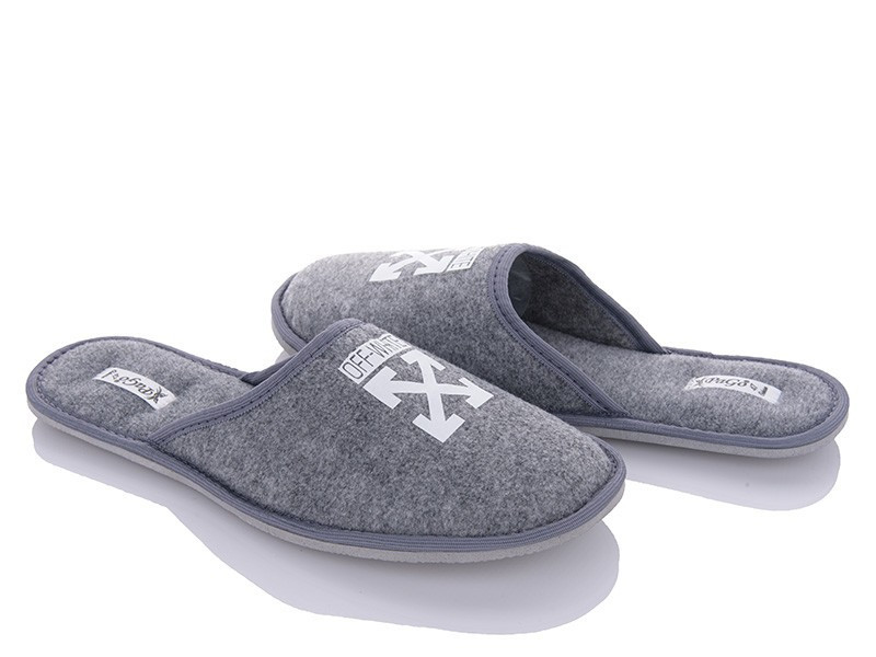 Тапочки чоловічі кімнатні тихий хід Повсть сірий PaGo "OfWhite", тапки домашні Одеса - фото 8