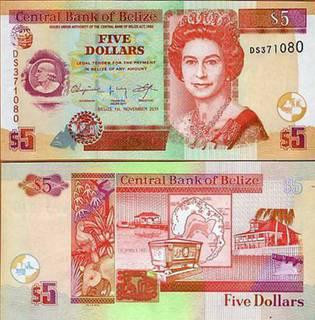 Беліз / Belize 5 dollars 2011 Pick 67e UNC Полтава - фото 1