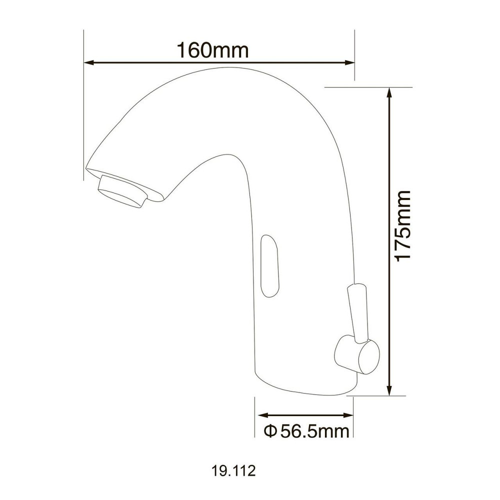 Змішувач сенсорний для умивальника HOTEC 19.112 DC/AC Hot/Cold з трансформатором Київ - фото 5