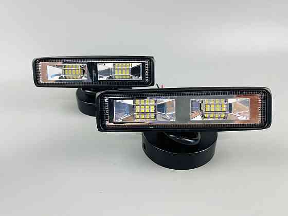 Фара LED прямокутна 18W, 8 led chip, широкий промінь, 10/30V 6000K Мукачево