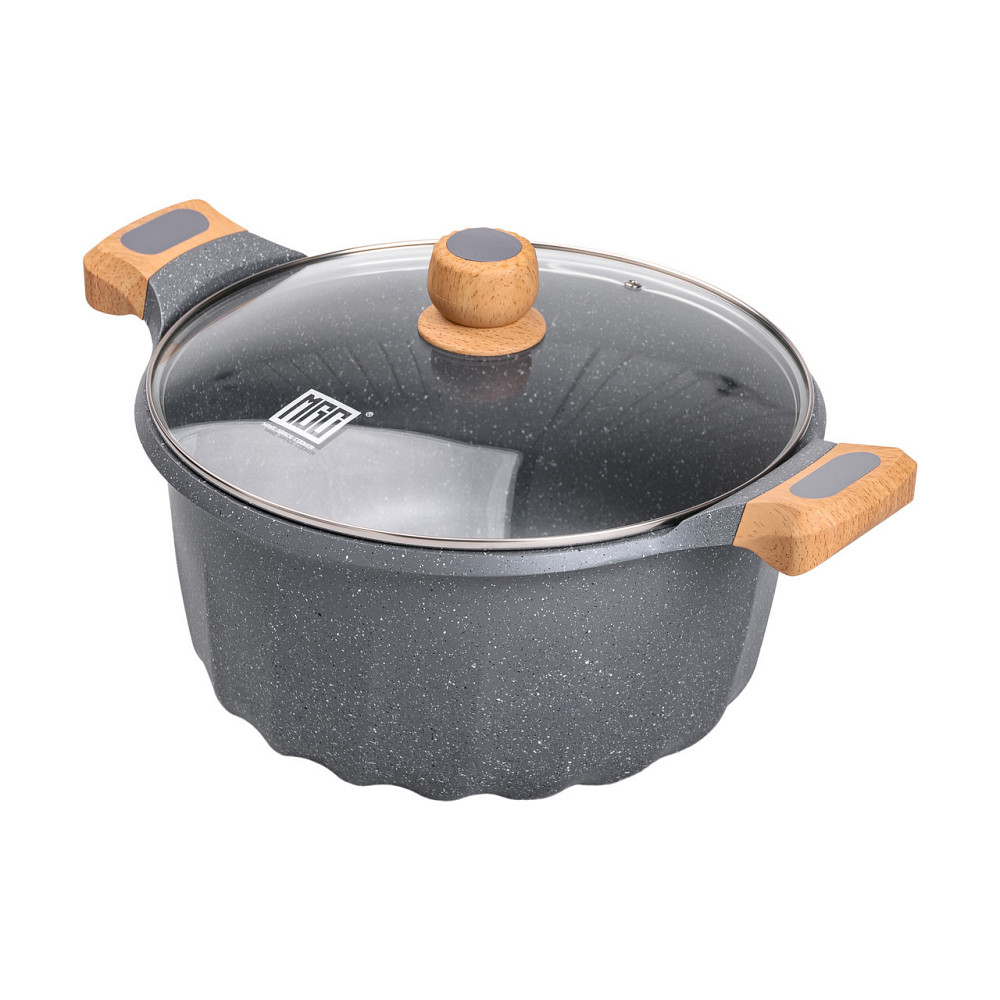 Большая антипригарная кастрюля 11 л с крышкой Ø32 см Киев - изображение 4