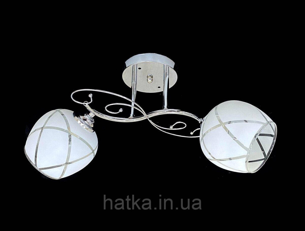 Люстра потолочная на 2 плафона 2348E/2 Хром Киев - изображение 1