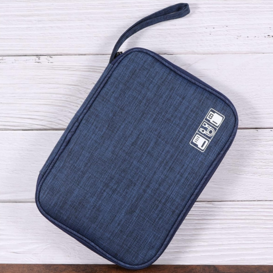 Сумка портативная для гаджетов и акссесуаров,дорожняя,синяя Каменец-Подольский