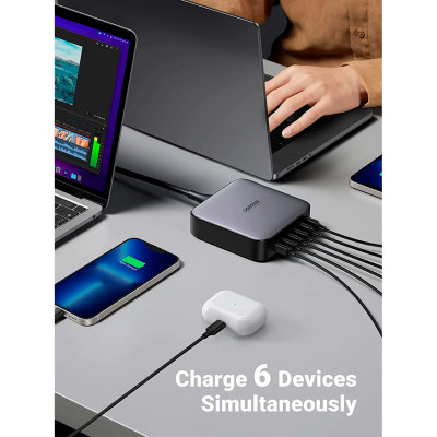 Зарядное устройство Ugreen 6xUSB 200W (4хUSB-C+2xUSB-A) Gan CD271 (40914) Винница - изображение 7