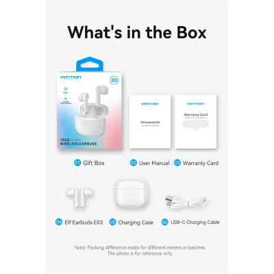 Навушники Vention Elf Earbuds E03 White (NBHW0) Вінниця
