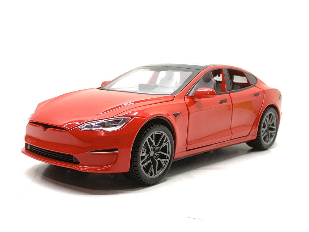 Машина Автосвит Tesla S инерционная открываются двери капот багажник 21см Красная (AP-1956) Чернігів - фото 1