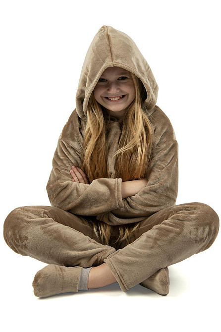 Піжама підліткова, тепла, кавова велсофт, топ 164 Київ - фото 1