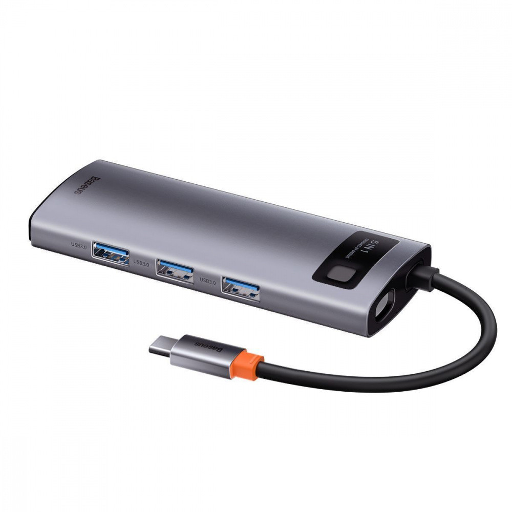 USB-Хаб Baseus Metal Gleam Series 5-in-1 Type-C серый Львов - изображение 7