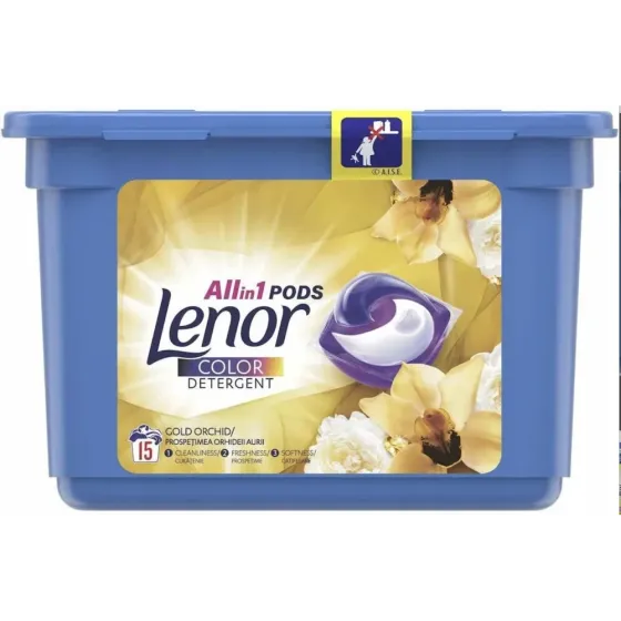 Капсулы для стирки цветного белья Lenor Color Золотая орхидея 15 капсул Львов