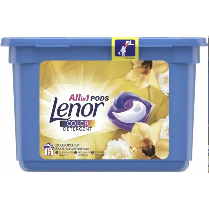 Капсули для прання кольорової білизни Lenor Color Золота орхідея 15 капсул Львів - фото 1