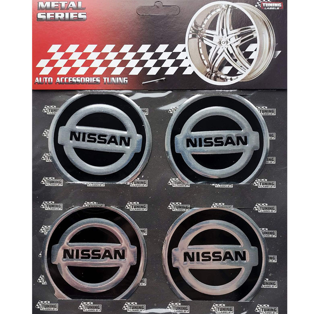 Наклейки на диски/ковпаки Nissan 60мм 4шт чорний Вінниця - фото 1