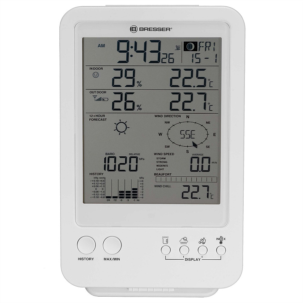 Метеостанция Bresser Weather Center 5-in-1 White (7002511) Киев - изображение 4