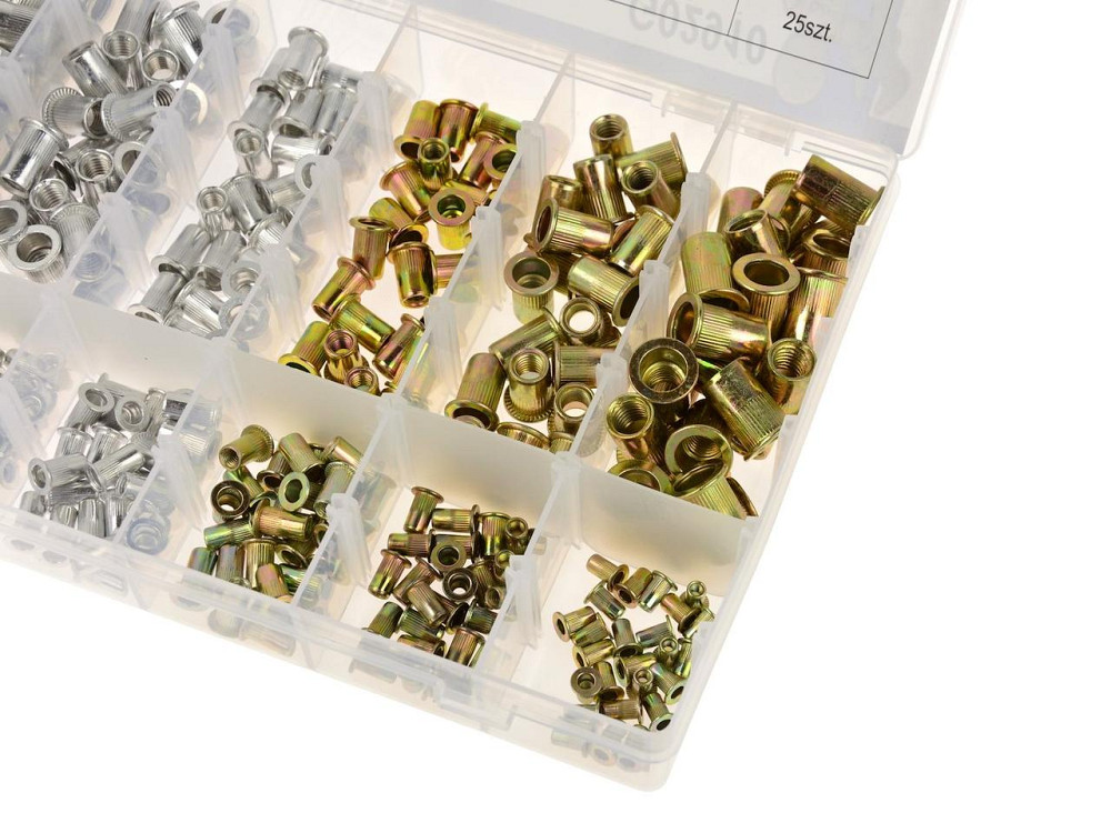 ремНабір заклепок різьбових "GeKo" алюмінієвих і стальних, комплект 2 види по 6 розмірів -  300 штук Київ - фото 3