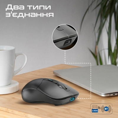 Мишка Promate Samo Wireless/Bluetooth Black (samo.black) Вінниця - фото 5