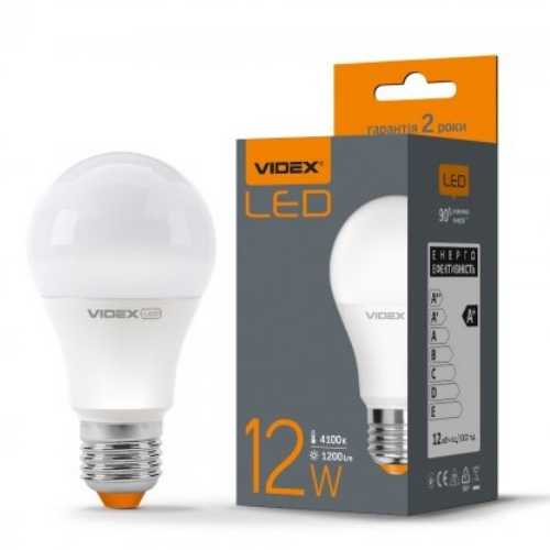 Лампа A60e 12W E27 4100К 220V LED Videx Житомир