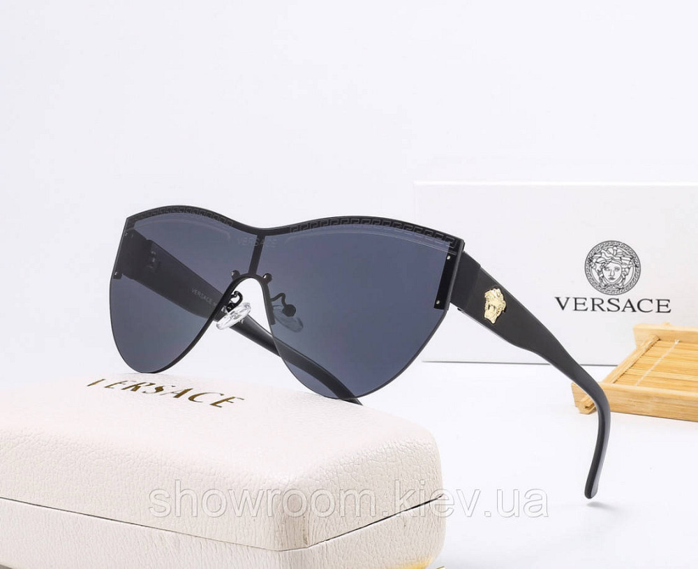 Жіночі брендові сонцезахисні окуляри (2288) black Київ - фото 1